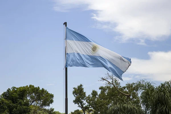 Вид Флаг Аргентины Буэнос Айресе — стоковое фото