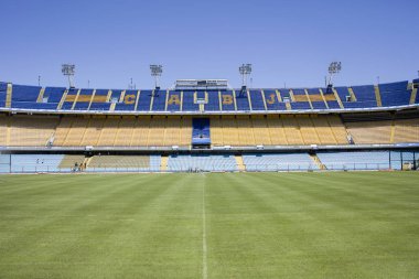 Buenos Aires, Arjantin - 20 Ocak 2018: La bombonera Stadyumu Buenos aires, Arjantin detay. Boca Juniors stadyum sahibi ve 1938 inşa edilmiş olduğunu.