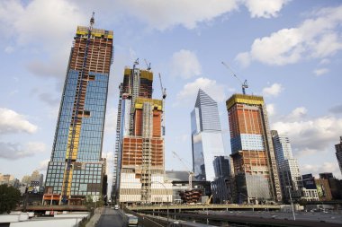 New York, Amerika Birleşik Devletleri - 31 Ağustos 2017: 30 Hudson yarda Batı Chelsea, New York City, inşaat alanında. Rapor tamamlandığında, 395 m süper uzun boylu ofis binası olacak.