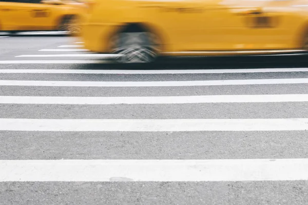 New York City Cabs Motion Street — Stock Photo, Image