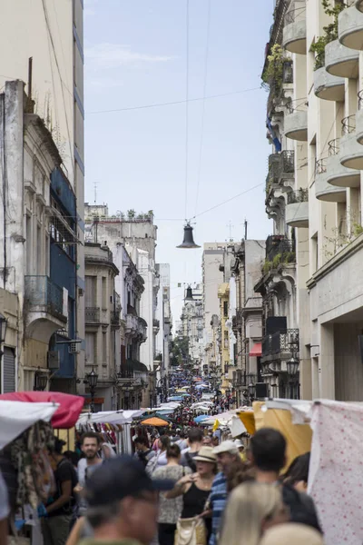 Buenos Aires Argentina January 2018 Unidentified People San Telmo Flea — Stock Photo, Image