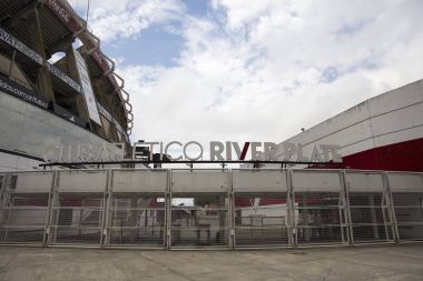 Buenos Aires, Arjantin - 22 Ocak 2018: River Plate Stadyumu Buenos Aires, Arjantin detay. 1938 açılan bu stadyum, Arjantin en büyük stadyumudur.