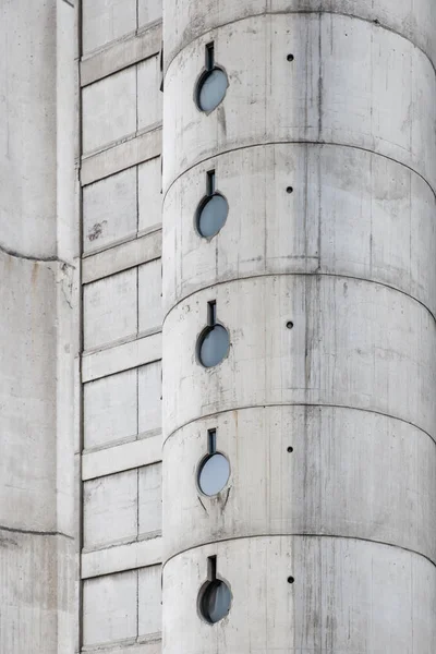 Closeup Detail Konkrétní Městské Budovy — Stock fotografie