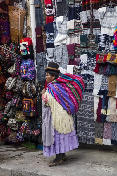 Paz Bolivia Janeiro 2018 Mulher Não Identificada Mercado Bruxas Paz — Fotografia de Stock