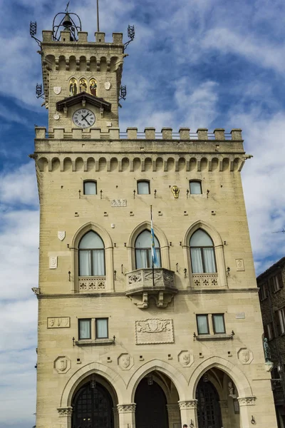 Wszystko Ratusz Palazzo Pubblico San Marino — Zdjęcie stockowe