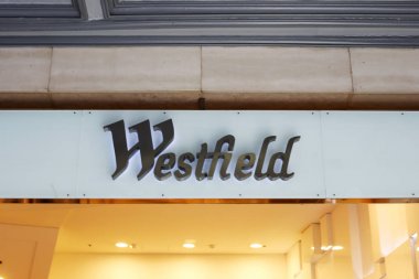 Sydney, Avustralya - 23 Ocak 2017: Ayrıntı Westfield Sydney alışveriş merkezine Sidney, Avustralya. 361 mağazaları ile 6 katlı alışveriş merkezi olduğunu.