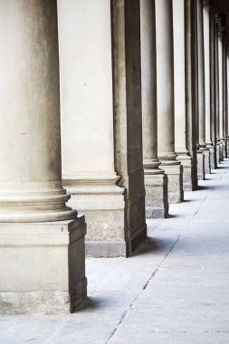 Floransa, İtalya'dan eski colonnade, görüntüleme