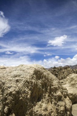 Kaya oluşumları Valle de la Luna Bolivya
