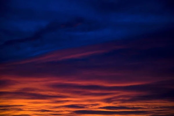 Zobrazit Barevné Nebe Západ Slunce — Stock fotografie