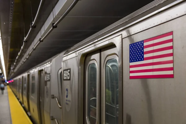 Nueva York Agosto 2017 Detalle Estación Metro Nueva York Metro — Foto de Stock