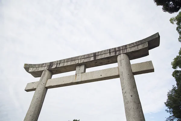 Pohled Torii Gate Svatyně Ostrově Mijadžima Japonsko — Stock fotografie