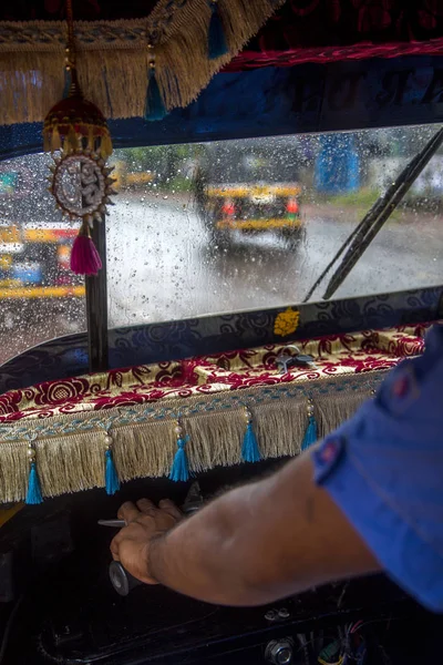 Tuktuk Indio Decorativo Varkala Estado Kerala India —  Fotos de Stock