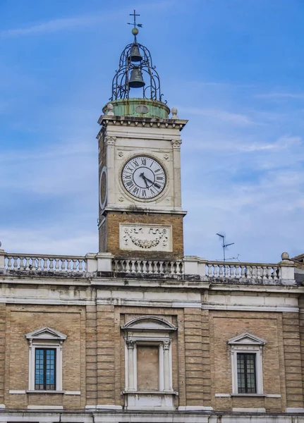 Старая Часовая Башня Площади Пьяцца Дель Пополо Равенне Италия — стоковое фото