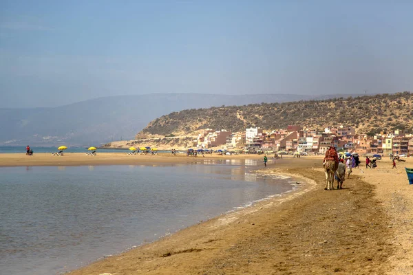 Agadir Morocco September 2014 Unindentified People Beach Agadir Morocco Beaches — Stock Photo, Image