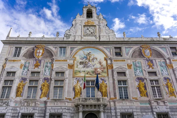 Genoa Talya Mart 2018 Palazzo San Giorgio Cenova Talya Görünümü — Stok fotoğraf
