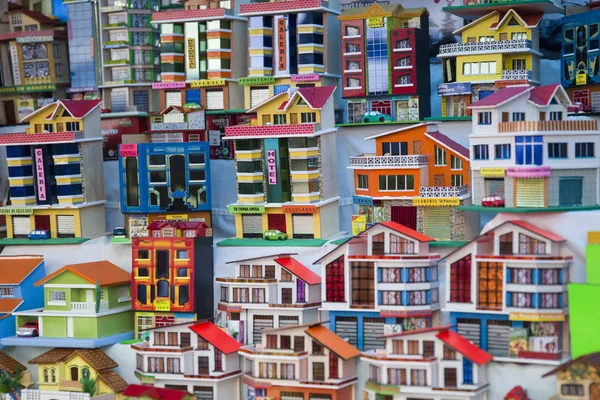COPACABANA, BOLIVIA - JANUARY 7, 2018: Plastic toys on the street market in Copacabana, Bolivia. China is the largest manufacturer and exporter of toy products, manufacturing over 70% of the worlds total — Stock Image Copacabana Bolivia January 2018 Plastic Toys Street Market Copacabana Bolivia Royalty Free Stock Photos