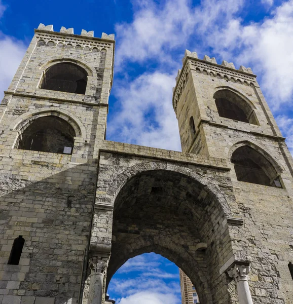 Detail Der Porta Soprana Genua Italien — Stockfoto