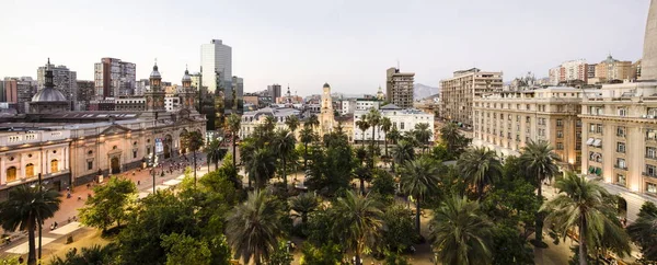 Santiago Chile Janeiro 2018 Vista Panorâmica Santiago Chile Com Mais — Fotografia de Stock