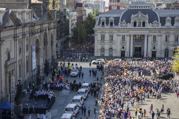 Santiago Chile Chile Ledna 2018 Neznámých Lidí Ulicích Santiaga Chile — Stock fotografie