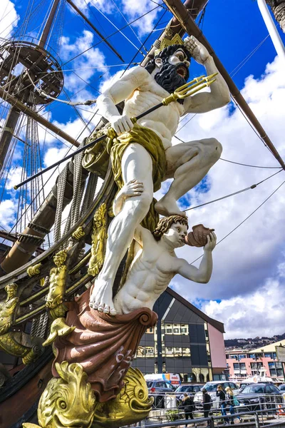 Janov Itálie Března 2018 Galeona Neptun Porto Antico Janově Itálie — Stock fotografie