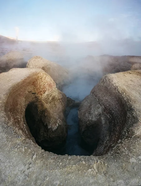 Geysers Sol Manana Eduardo Avaroa Fauna Ulusal Rezerv Bolivya — Stok fotoğraf