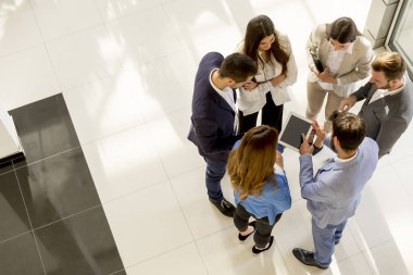 insanların iş toplantısı Üstten Görünüm