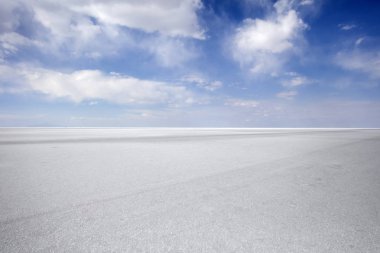 Salar de uyuni manzaraya düz Bolivya'daki tuz