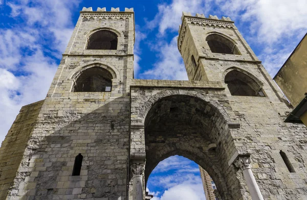 Detalj Den Porta Soprana Genua Italien — Stockfoto