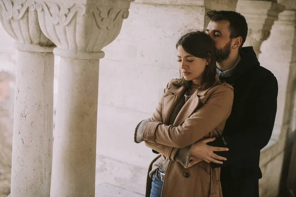 Retrato Casal Jovem Amoroso Acolhedor — Fotografia de Stock