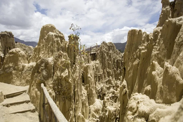 Klippformationer Valle Luna Bolivia — Stockfoto