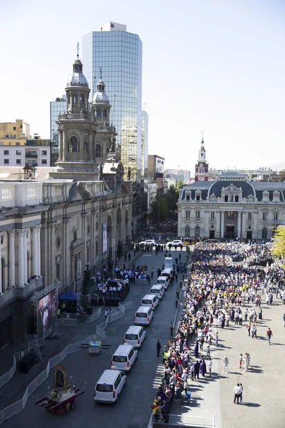 Santiago Chile Chile Ledna 2018 Neznámých Lidí Ulicích Santiaga Chile — Stock fotografie