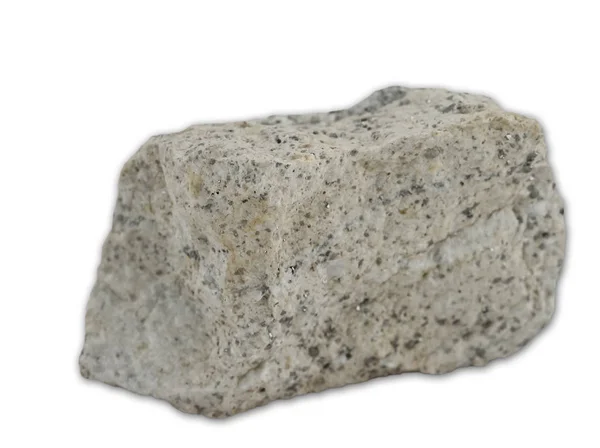 Vista Granito Roca Magmática Aislada Sobre Fondo Blanco — Foto de Stock