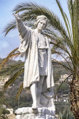 Santa Margherita Ligure, İtalya için Christopher Columbus anıt detay