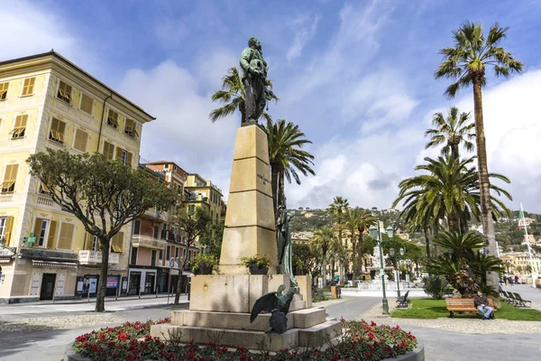 Santa Margherita Ligure March 2018 Monument Victor Emmanuel Santa Margherita — Stock Photo, Image