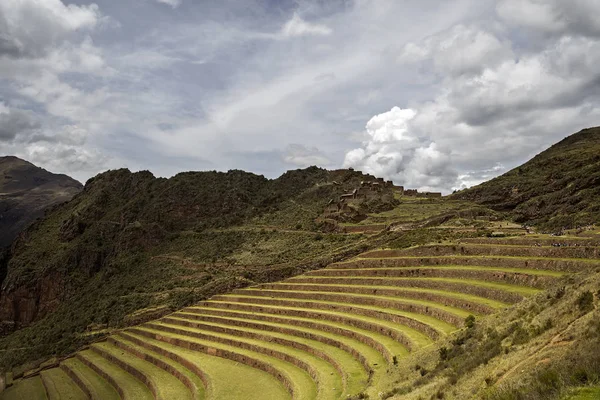 Terraços Agrícolas Sacred Valley Pisac Peru — Fotografia de Stock