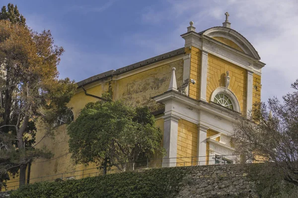 Вид Церковь Сан Джорджо Портофино Италия — стоковое фото