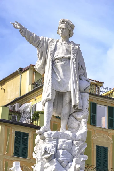 Detalle Del Monumento Cristóbal Colón Santa Margherita Ligure Italia — Foto de Stock