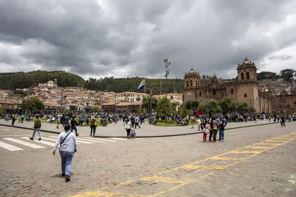 Cusco Peru January 2018 Unidentified People Street Cusco Peru Entire — Stock Photo, Image