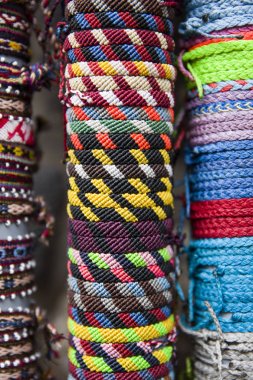 Cusco, Peru için sokak piyasada geleneksel el işi ürünler