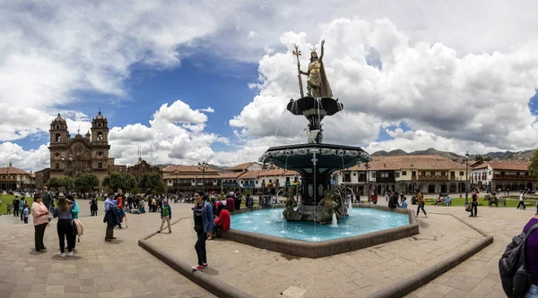 Cusco Peru Gennaio 2018 Persone Non Identificate Strada Cusco Perù — Foto Stock