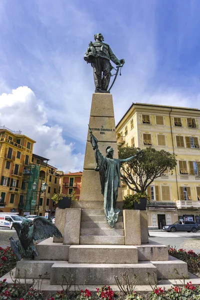 Santa Margherita Ligure Марта 2018 Года Памятник Виктору Эммануилу Санта — стоковое фото