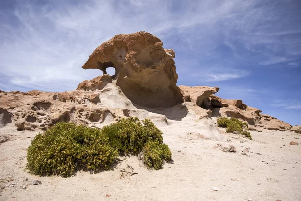 Formações Rochosas Deserto Dali Bolívia Reserva Nacional Eduardo Avaroa Andino — Fotografia de Stock