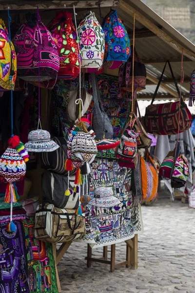 Traditionella Handgjorda Varor Gatan Marknaden Cusco Peru — Stockfoto