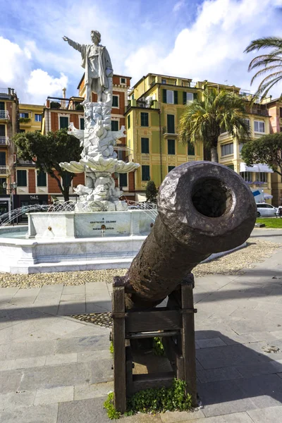 Santa Margherita Ligure Italien März 2018 Denkmal Für Christopher Columbus — Stockfoto