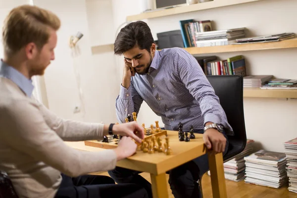 Chess Players. Two Men Play A Chess Stock Photo, Picture and Royalty Free  Image. Image 7563168.