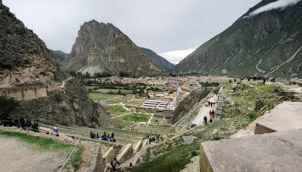 Nézd Meg Hatalmas Szentély Ból Ollantaytambo Peru — Stock Fotó