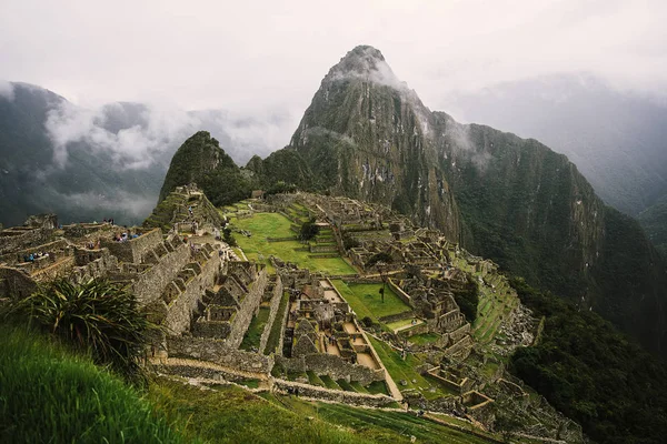 Légi Felvétel Machu Picchu Romvárosa Peruban — Stock Fotó