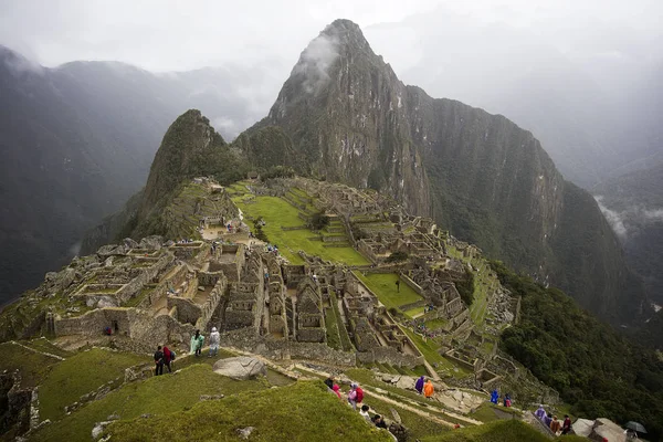 Légi Felvétel Machu Picchu Romvárosa Peruban — Stock Fotó