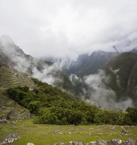 Aerial View Machu Picchu Ruins Peru — Stock Photo, Image