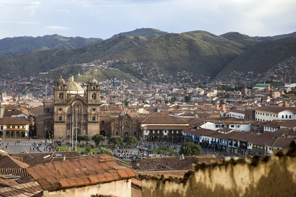 Vista Para Cidade Cusco Nos Andes Peruanos — Fotografia de Stock